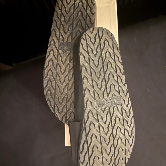 Saint Laurent black Leather Slide Sandals - Picture 5 of 5